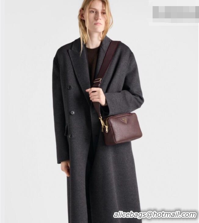 Luxury Discount Prada Small leather shoulder bag 1BH082 White 2026