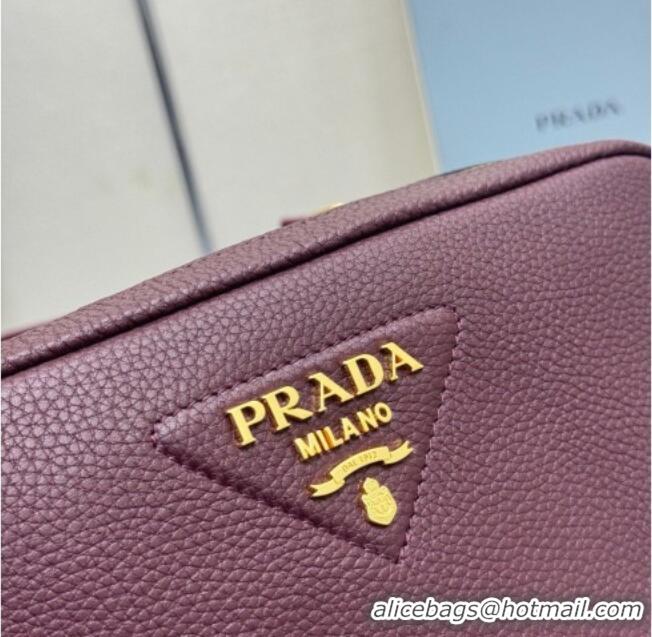 Modern Classic Prada Small leather shoulder bag 1BH082 Burgundy 2026