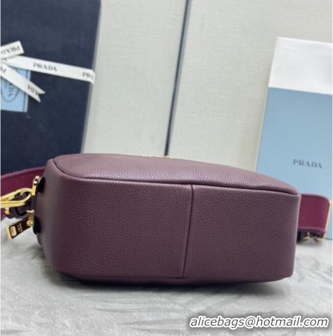 Modern Classic Prada Small leather shoulder bag 1BH082 Burgundy 2026