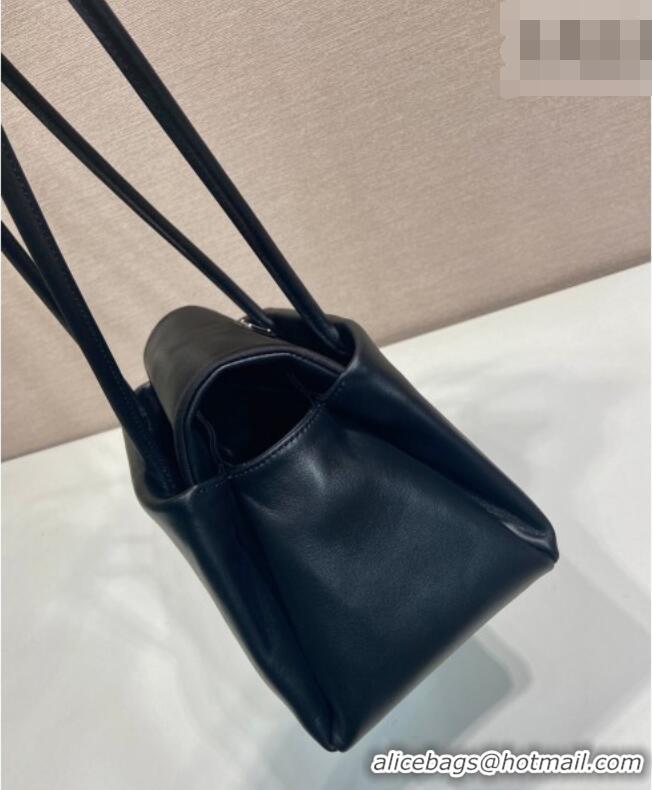 Well Crafted Prada Passage medium leather bag with Re-Nylon flap 1BA495 Black 2026