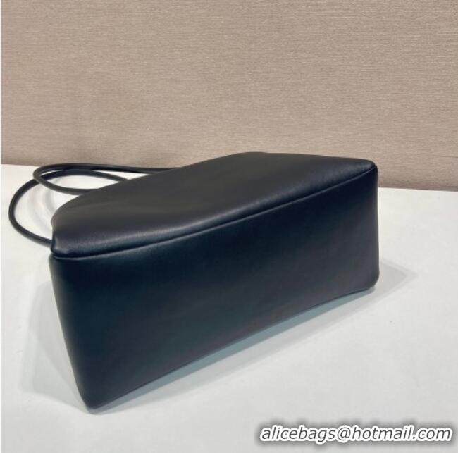 Well Crafted Prada Passage medium leather bag with Re-Nylon flap 1BA495 Black 2026