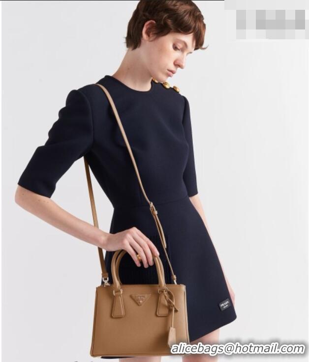 Best Price Prada Galleria small Saffiano leather bag 1BA896 Caramel Brown 2026