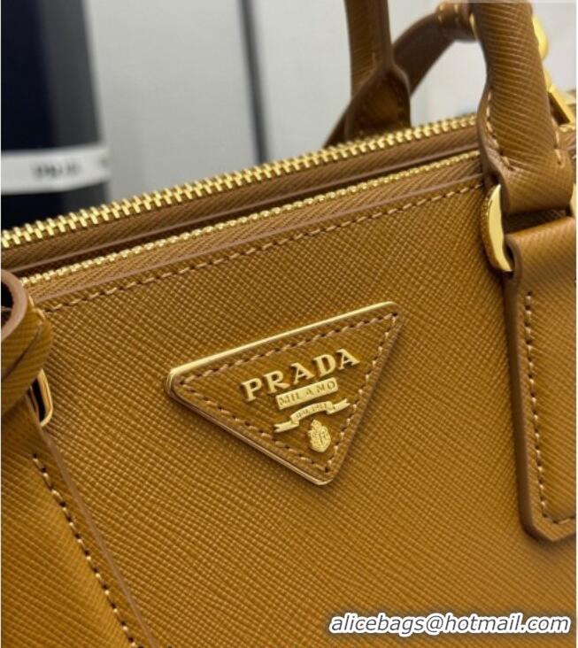 Best Price Prada Galleria small Saffiano leather bag 1BA896 Caramel Brown 2026