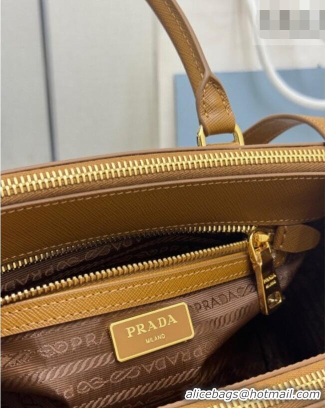 Best Price Prada Galleria small Saffiano leather bag 1BA896 Caramel Brown 2026