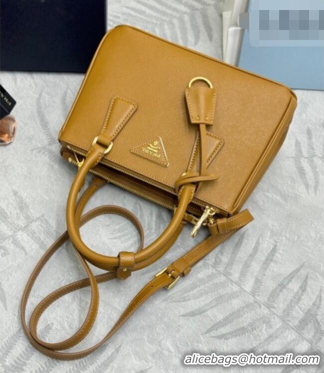 Best Price Prada Galleria small Saffiano leather bag 1BA896 Caramel Brown 2026