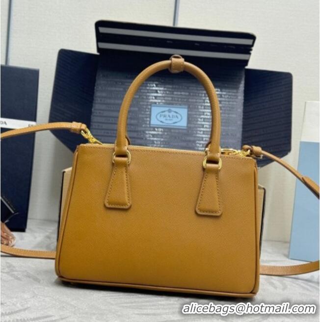 Best Price Prada Galleria small Saffiano leather bag 1BA896 Caramel Brown 2026