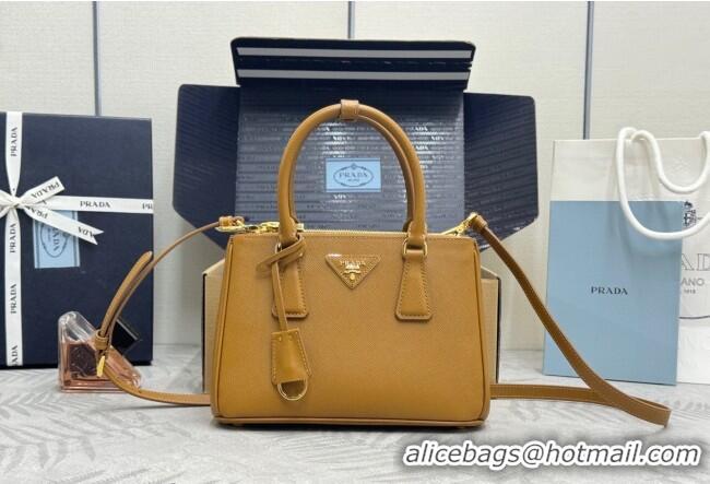 Best Price Prada Galleria small Saffiano leather bag 1BA896 Caramel Brown 2026