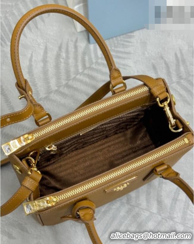 Best Price Prada Galleria small Saffiano leather bag 1BA896 Caramel Brown 2026