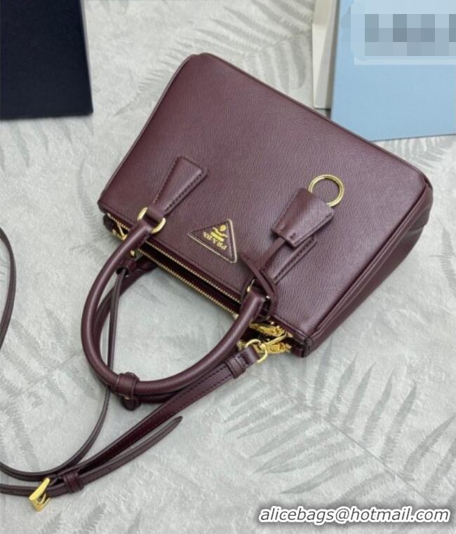 Original Cheap Prada Galleria small Saffiano leather bag 1BA896 Burgundy 2026