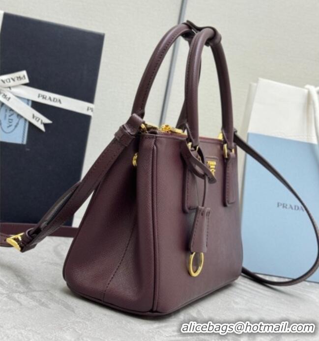 Original Cheap Prada Galleria small Saffiano leather bag 1BA896 Burgundy 2026