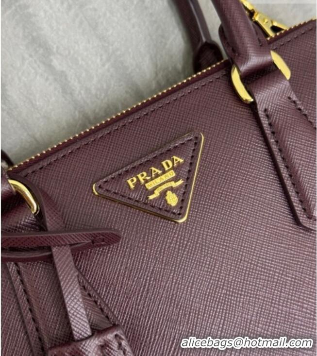 Original Cheap Prada Galleria small Saffiano leather bag 1BA896 Burgundy 2026