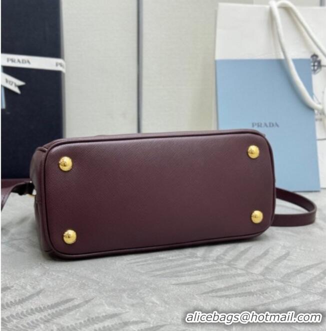 Original Cheap Prada Galleria small Saffiano leather bag 1BA896 Burgundy 2026