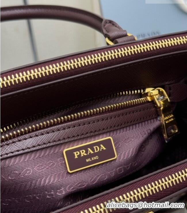 Original Cheap Prada Galleria small Saffiano leather bag 1BA896 Burgundy 2026