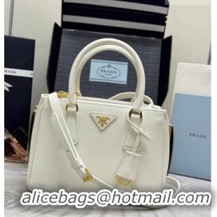 Hot Style Cheap Prada Galleria small Saffiano leather bag 1BA896 White 2026