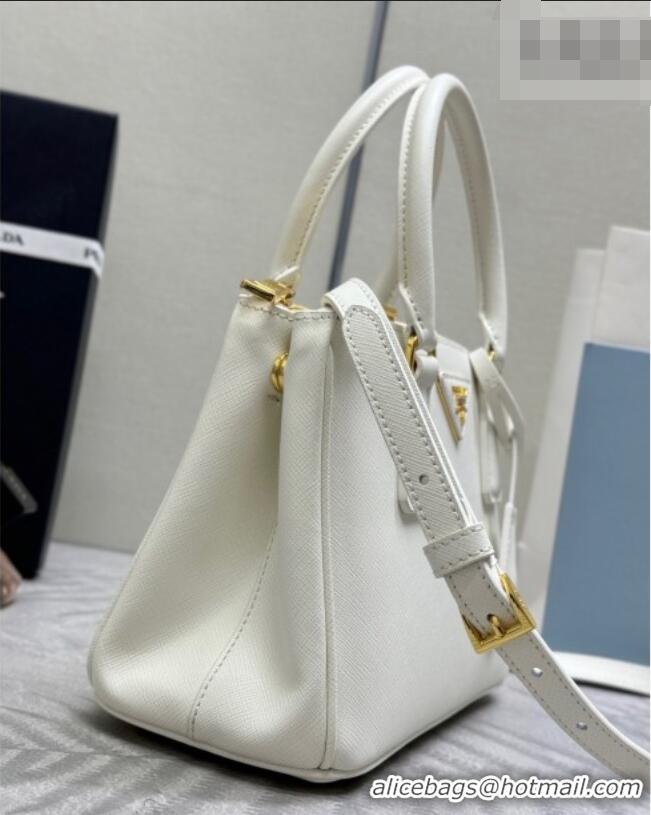 Hot Style Cheap Prada Galleria small Saffiano leather bag 1BA896 White 2026