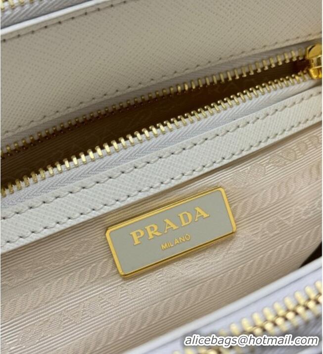 Hot Style Cheap Prada Galleria small Saffiano leather bag 1BA896 White 2026