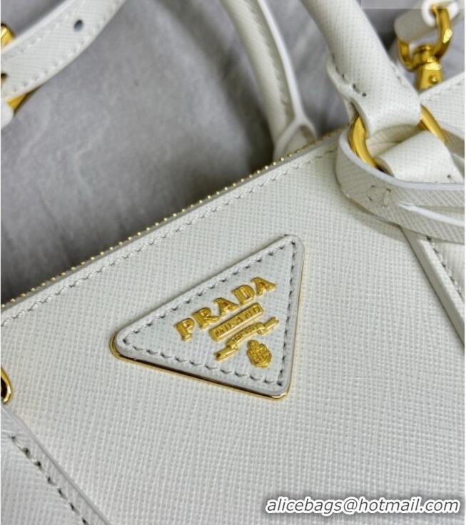 Hot Style Cheap Prada Galleria small Saffiano leather bag 1BA896 White 2026