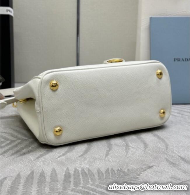 Hot Style Cheap Prada Galleria small Saffiano leather bag 1BA896 White 2026