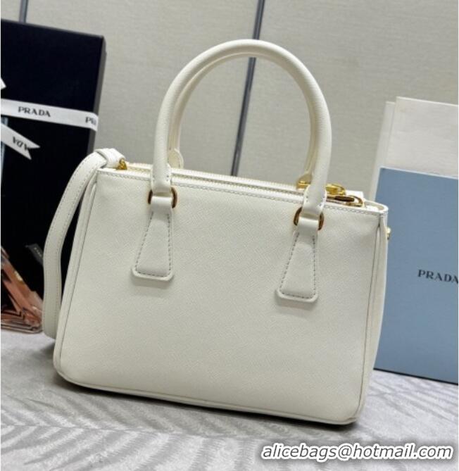 Hot Style Cheap Prada Galleria small Saffiano leather bag 1BA896 White 2026