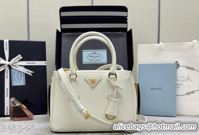 Hot Style Cheap Prada Galleria small Saffiano leather bag 1BA896 White 2026