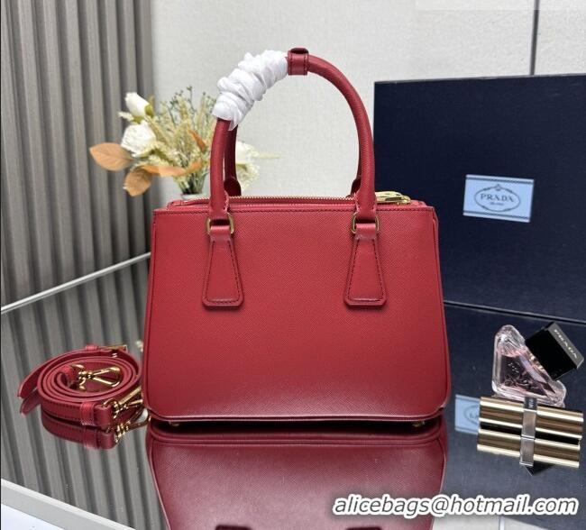 Best Quality Prada Galleria small Saffiano leather bag 1BA896 Fiery Red 2026