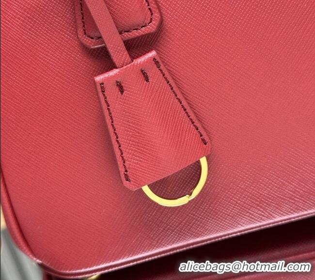 Best Quality Prada Galleria small Saffiano leather bag 1BA896 Fiery Red 2026