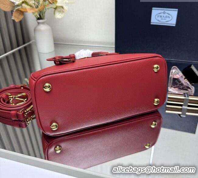 Best Quality Prada Galleria small Saffiano leather bag 1BA896 Fiery Red 2026