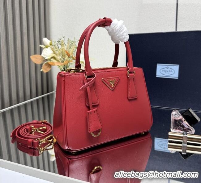 Best Quality Prada Galleria small Saffiano leather bag 1BA896 Fiery Red 2026