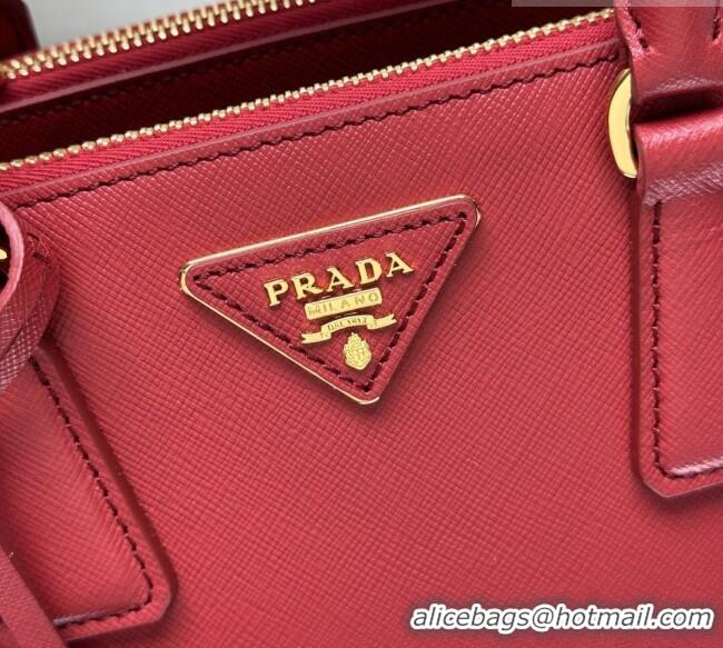Best Quality Prada Galleria small Saffiano leather bag 1BA896 Fiery Red 2026