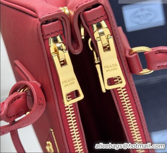 Best Quality Prada Galleria small Saffiano leather bag 1BA896 Fiery Red 2026