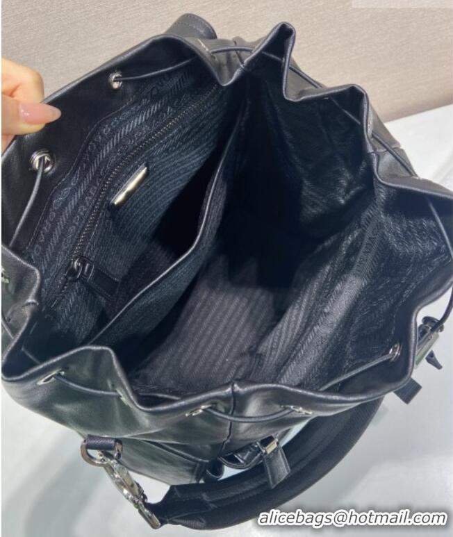 New Release Creation Prada Men's Explore leather backpack bag 2VZ118 Black 2026