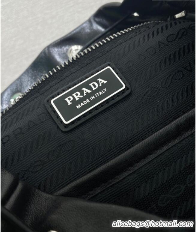 New Release Creation Prada Men's Explore leather backpack bag 2VZ118 Black 2026