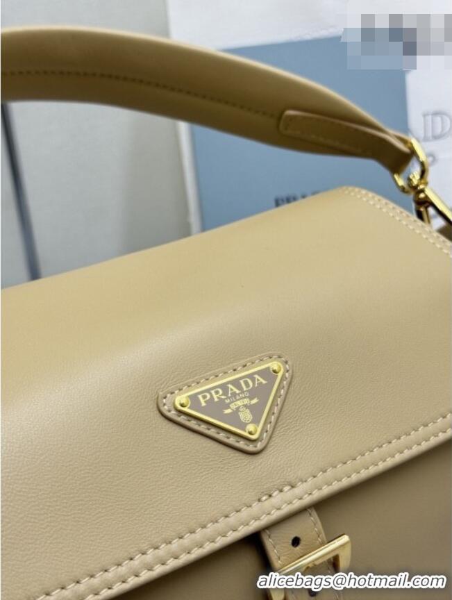 Market Sells Prada Explore medium nappa leather shoulder bag with flap 1BD394 Apricot 2026