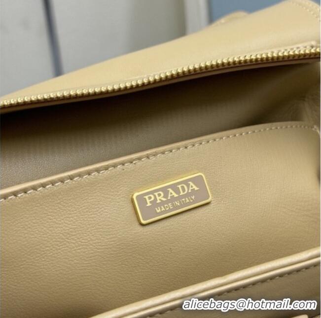 Market Sells Prada Explore medium nappa leather shoulder bag with flap 1BD394 Apricot 2026