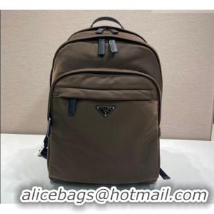 Classic Specials Prada Re-Nylon and Saffiano Leather Backpack Bag 2VZ048 Brown 2026
