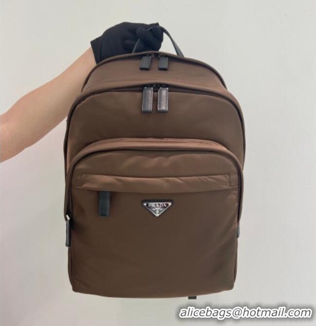 Classic Specials Prada Re-Nylon and Saffiano Leather Backpack Bag 2VZ048 Brown 2026