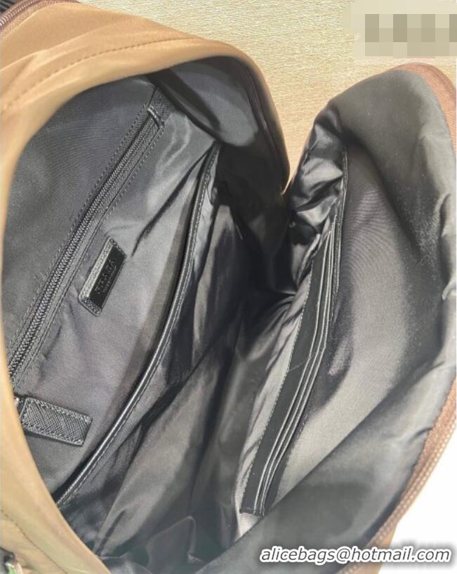 Classic Specials Prada Re-Nylon and Saffiano Leather Backpack Bag 2VZ048 Brown 2026