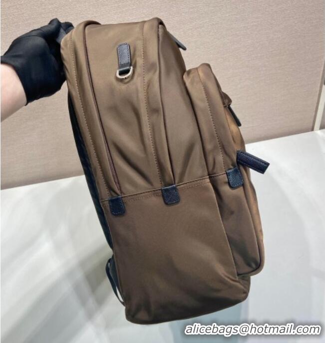 Classic Specials Prada Re-Nylon and Saffiano Leather Backpack Bag 2VZ048 Brown 2026
