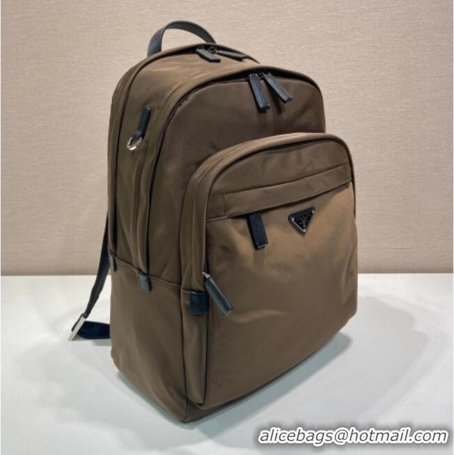 Classic Specials Prada Re-Nylon and Saffiano Leather Backpack Bag 2VZ048 Brown 2026