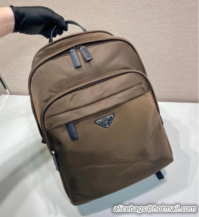 Classic Specials Prada Re-Nylon and Saffiano Leather Backpack Bag 2VZ048 Brown 2026