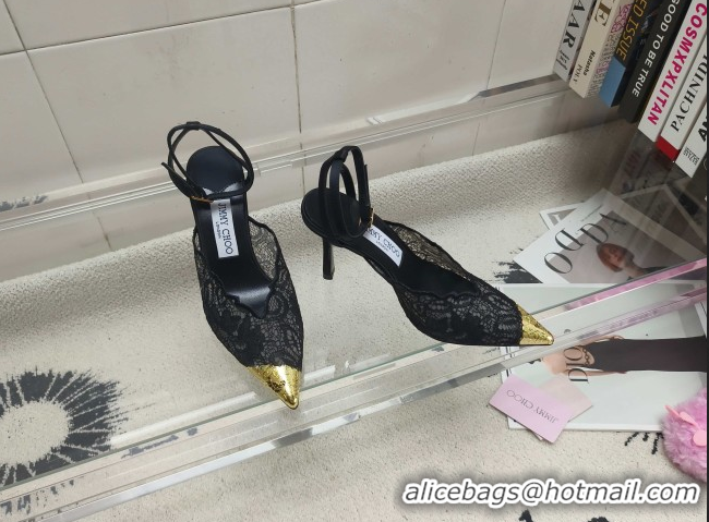 Top Grade Jimmy Choo Faiz 100 Lace Pumps in Black Lace 6020312 2026