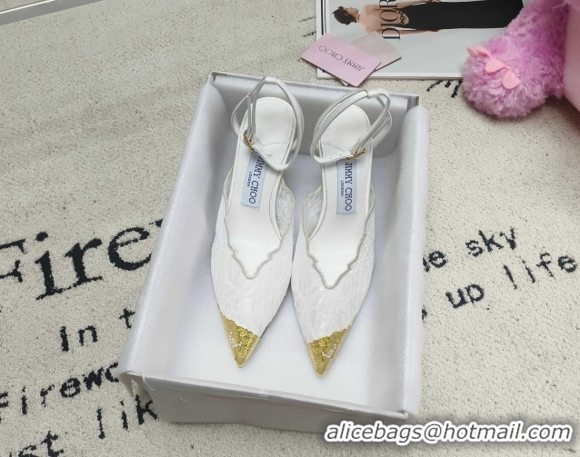 Sophisticated Jimmy Choo Faiz 100 Lace Pumps in White Lace 6020313 2026