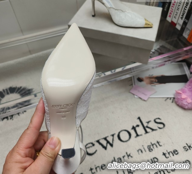 Sophisticated Jimmy Choo Faiz 100 Lace Pumps in White Lace 6020313 2026