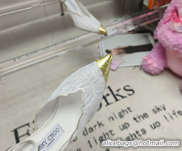 Sophisticated Jimmy Choo Faiz 100 Lace Pumps in White Lace 6020313 2026