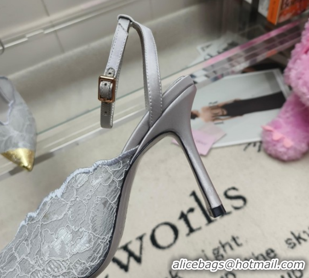 Duplicate Jimmy Choo Faiz 100 Lace Pumps in Grey Lace 6020315 2026