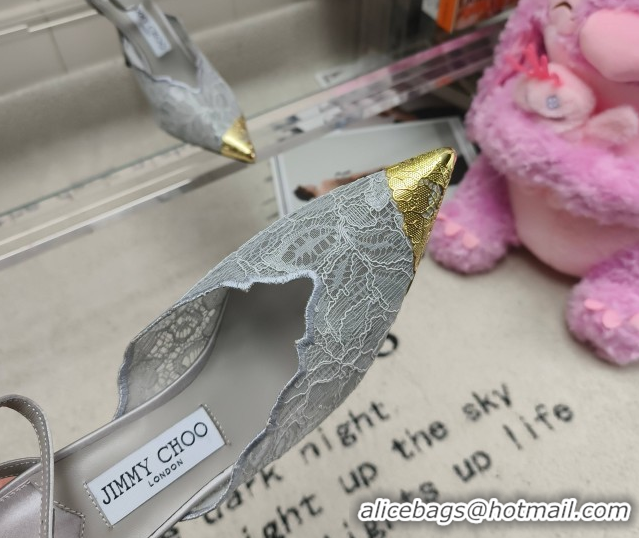 Duplicate Jimmy Choo Faiz 100 Lace Pumps in Grey Lace 6020315 2026