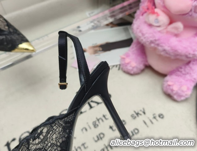 Perfect Jimmy Choo Faiz Lace Pumps 9cm with Metal Detail Black 0206099 2026