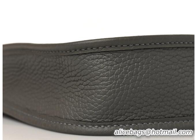Top Quality Hermes Evelyne Mini TPM Bag 18cm in Original Togo Leather HB18 Pewter Grey/Silver (Pure Handmade)