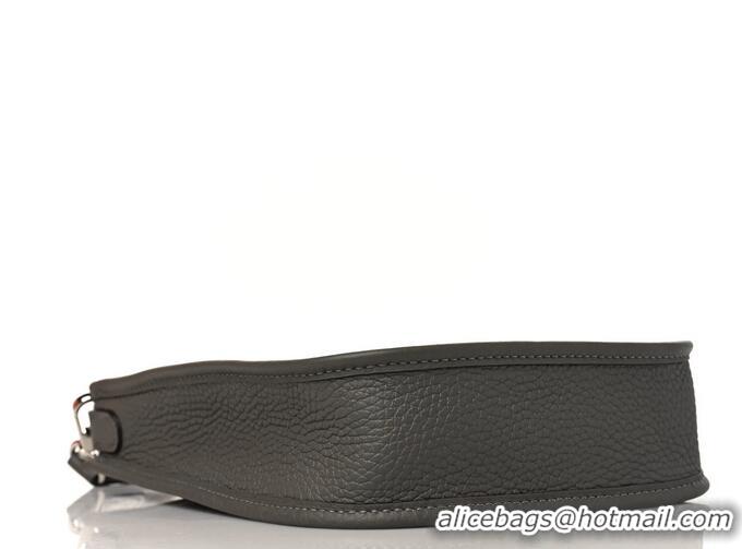 Top Quality Hermes Evelyne Mini TPM Bag 18cm in Original Togo Leather HB18 Pewter Grey/Silver (Pure Handmade)