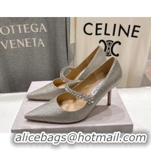 Good Looking Jimmy Choo Bing Pumps 8.5cm with Strass Strap in Glitter 0207010 2026